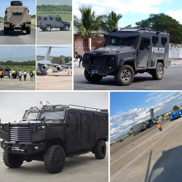 Le Canada livre trois des véhicules blindés commandés par le gouvernement haïtien