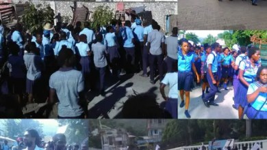 Manifestation des élèves des lycées à Jacmel